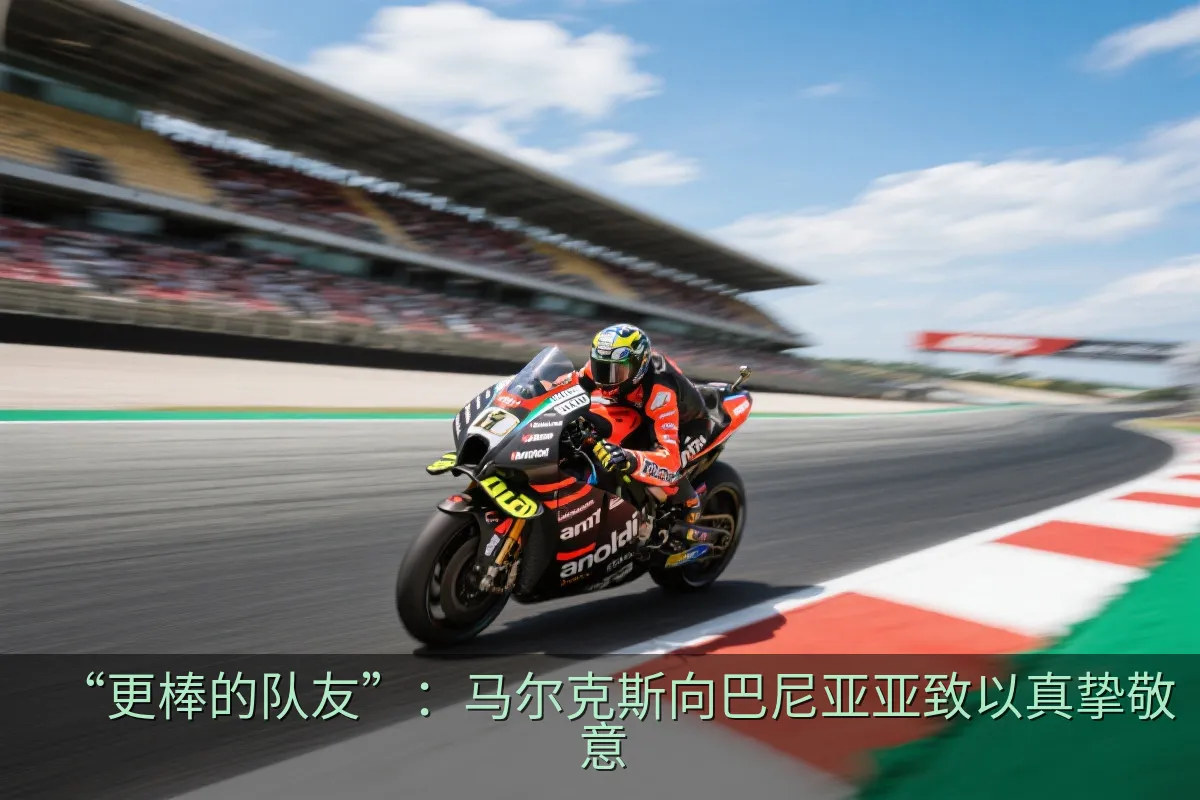 MotoGP赛车在赛道弯道中高速行驶